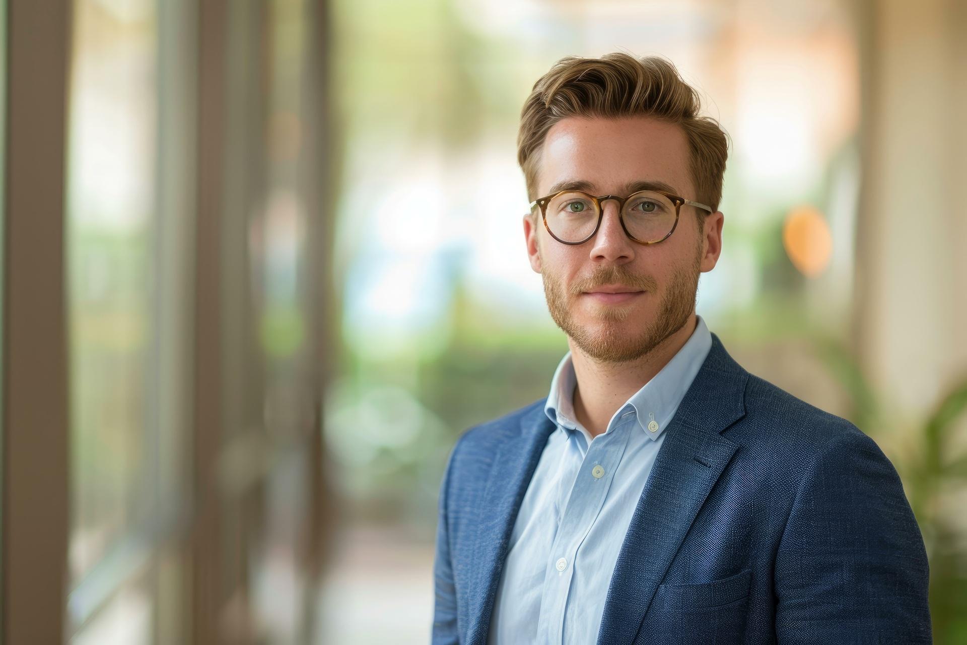 Junger Mann im Business-Outfit, Genius Weft