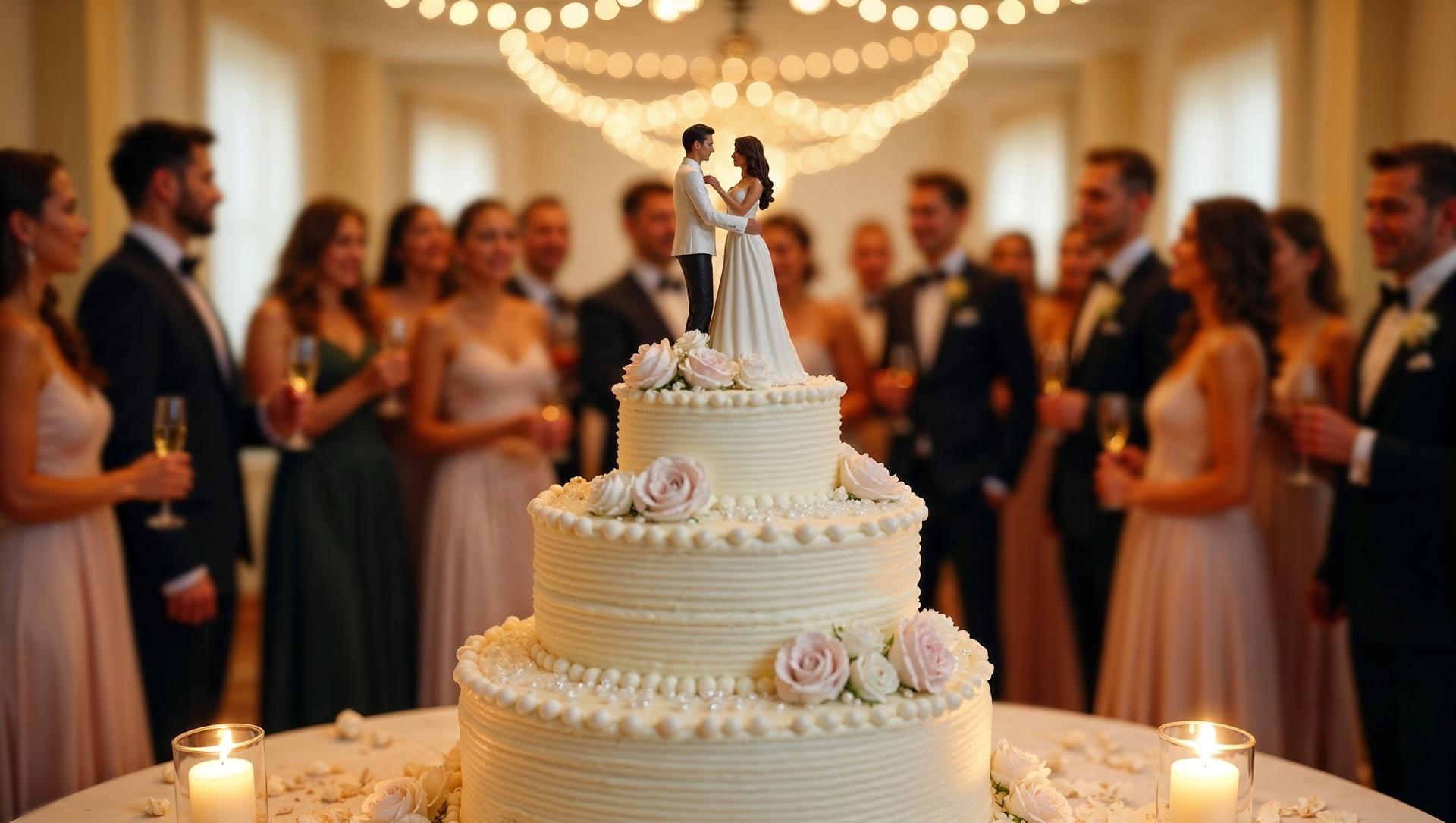 Hochzeitstorte mit Brautpaar-Figur | Brautkleider Kiel